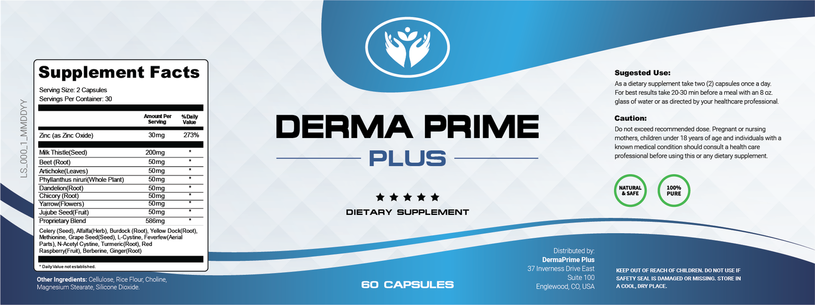 Derma Prime Plus Supplement Fact